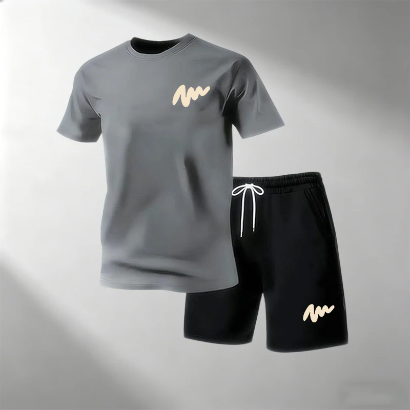 Outdoor Sports Outfit - Fashion Men's Street T-Shirts Sets 2