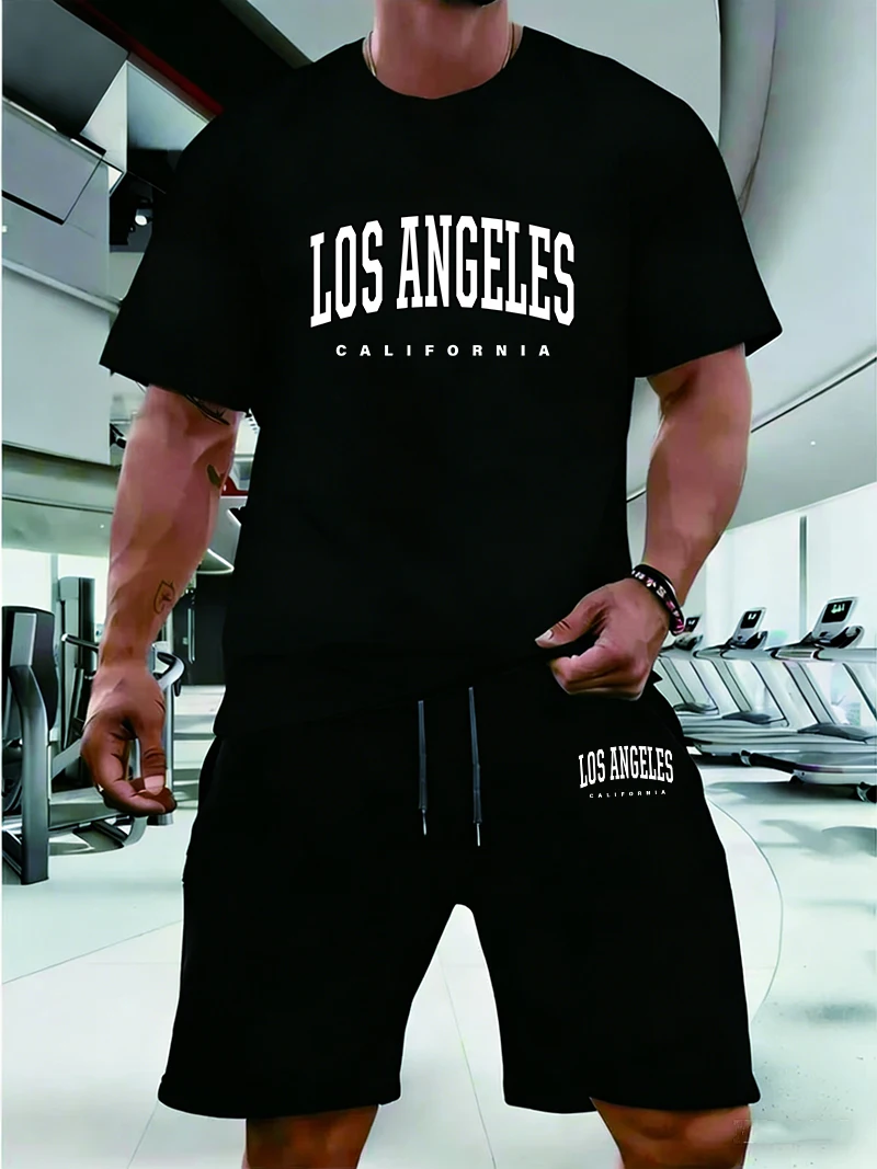 Outdoor Sports Outfit - 2026 Mens Tracksuit Casual T-shirts Shorts