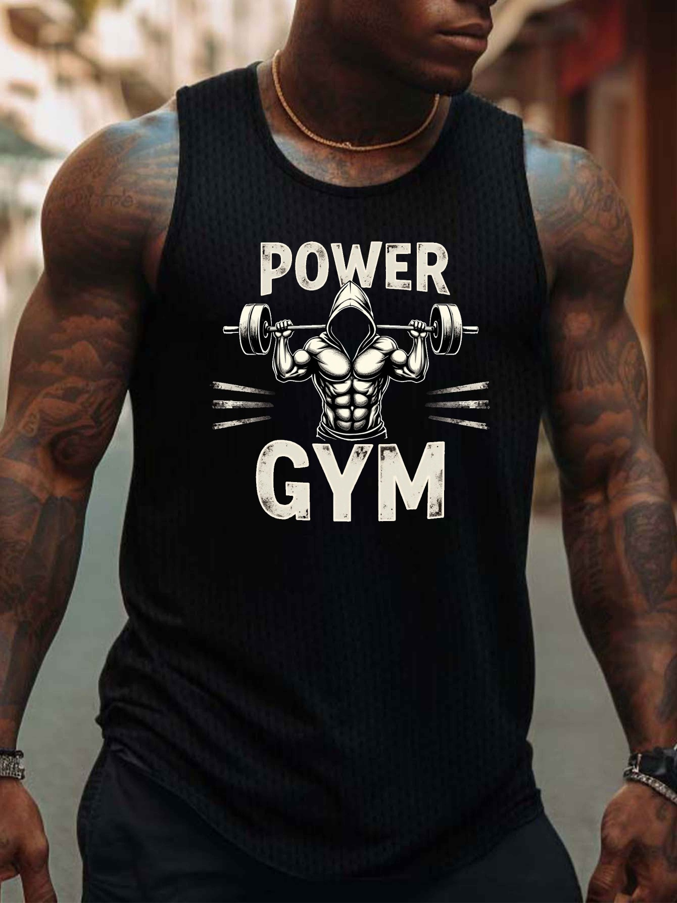 Men's Barbell Print Tank Top - - Outdoor Sports recensione e prezzo