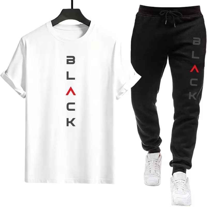 Black Letter Print Mens Tracks - Outdoor Sports Outfit recensione e prezzo