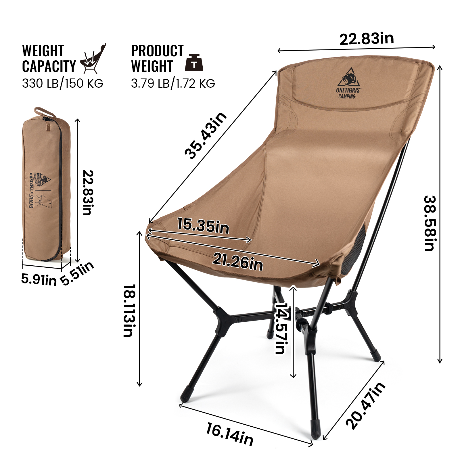 OneTigris Oasisflex Camping Fo - Outdoor Sport Chairs recensione e prezzo