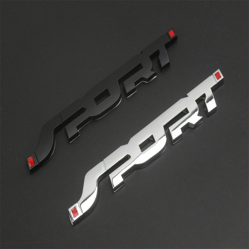 1PC Metal Chrome Black Letters - Outdoor Sport Logo recensione e prezzo