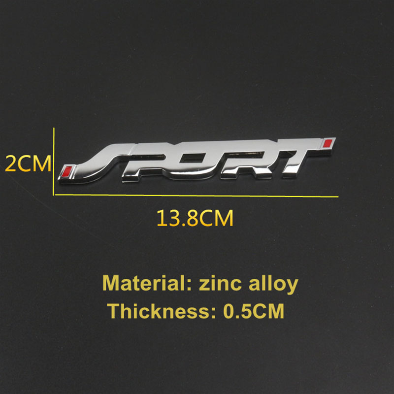 1PC Metal Chrome Black Letters - Outdoor Sport Logo recensione e prezzo