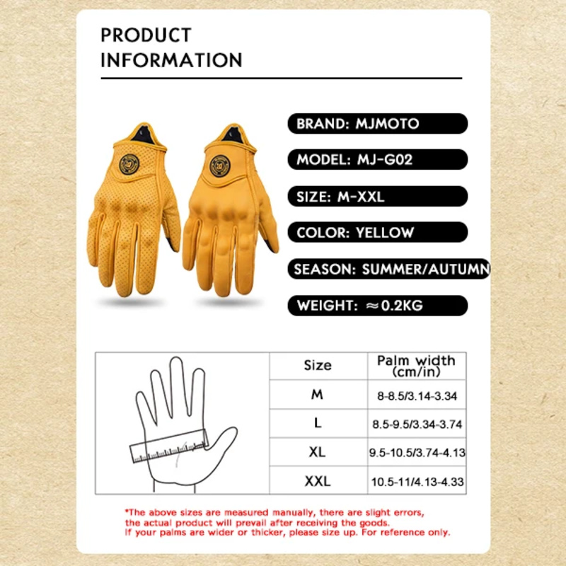 MJMOTO New Yellow Retro Motorc - Horse Riding Glove recensione e prezzo