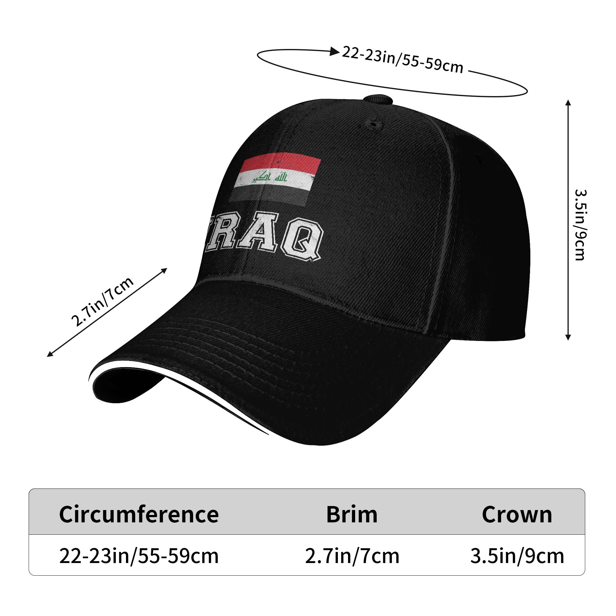 Iraq Flag Baseball Cap  Classi - Outdoor Sport Hat Classic recensione e prezzo